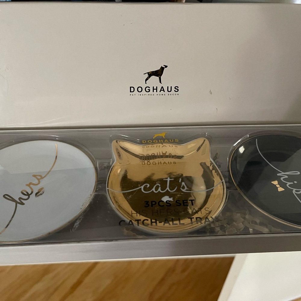 Doghaus Cat's 3-Piece Catchall Tray Set